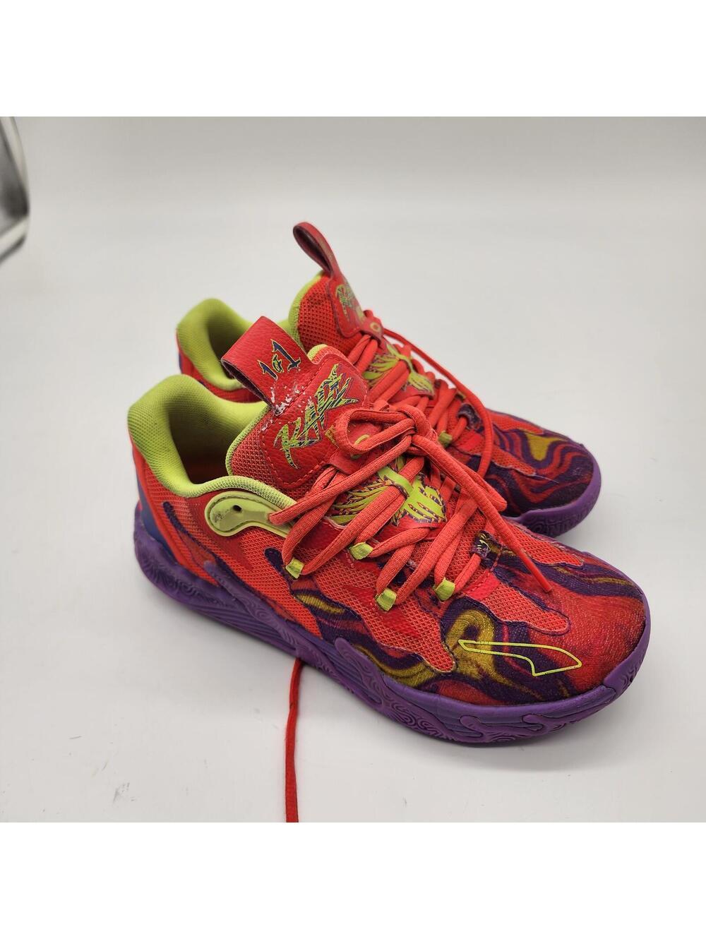 PUMA x LaMelo Ball Lavad Big Kids Basketball Shoes Size 4 colorful